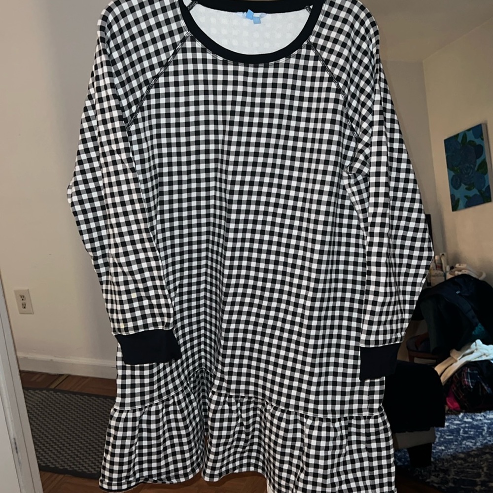 Draper James Plaid Sweatshirt Dress